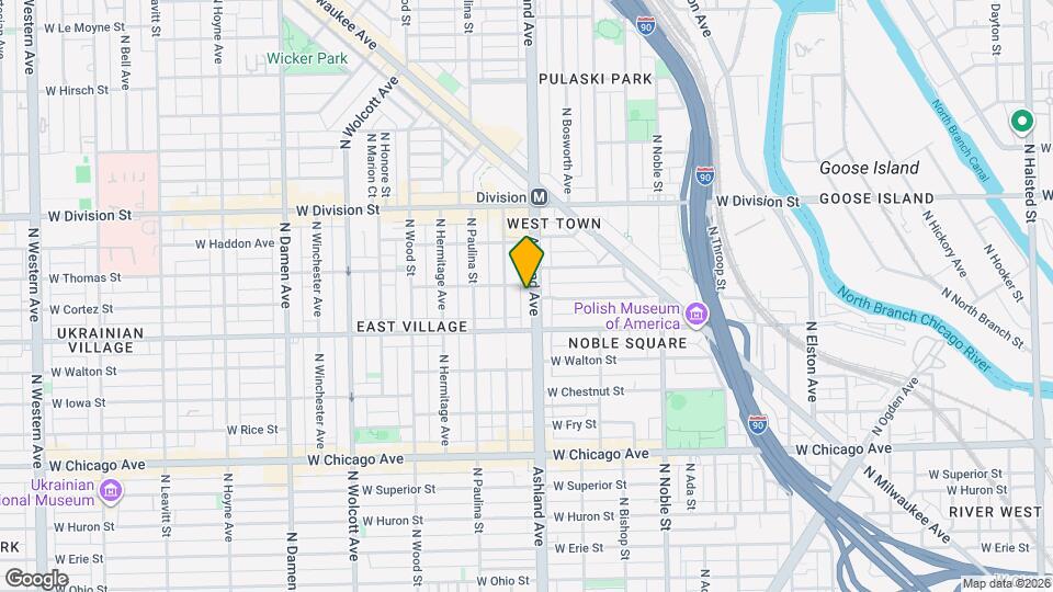 1032 N Ashland Ave Map and Location Details