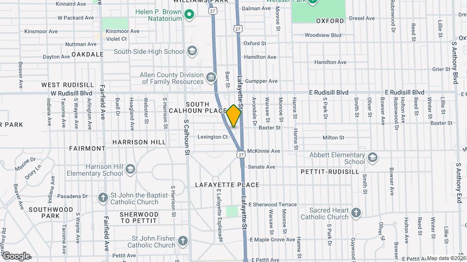 4129 S Clinton St Map and Location Details