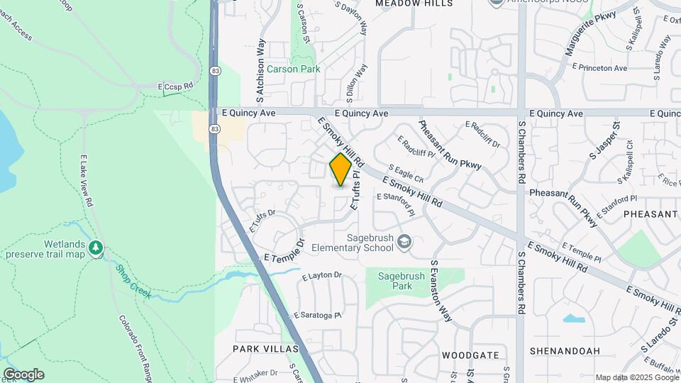 4521 S Crystal Way Map and Location Details