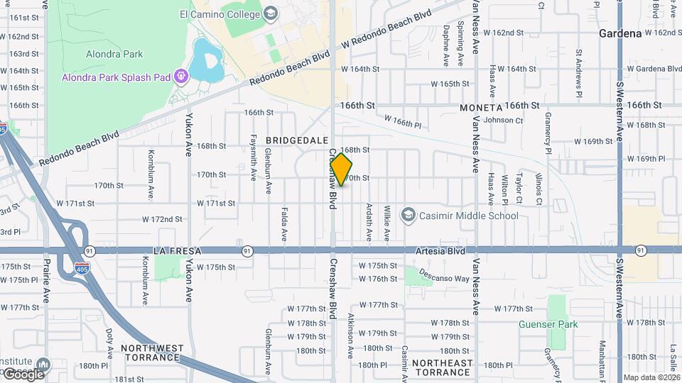 17024-17026 Crenshaw Blvd Map and Location Details