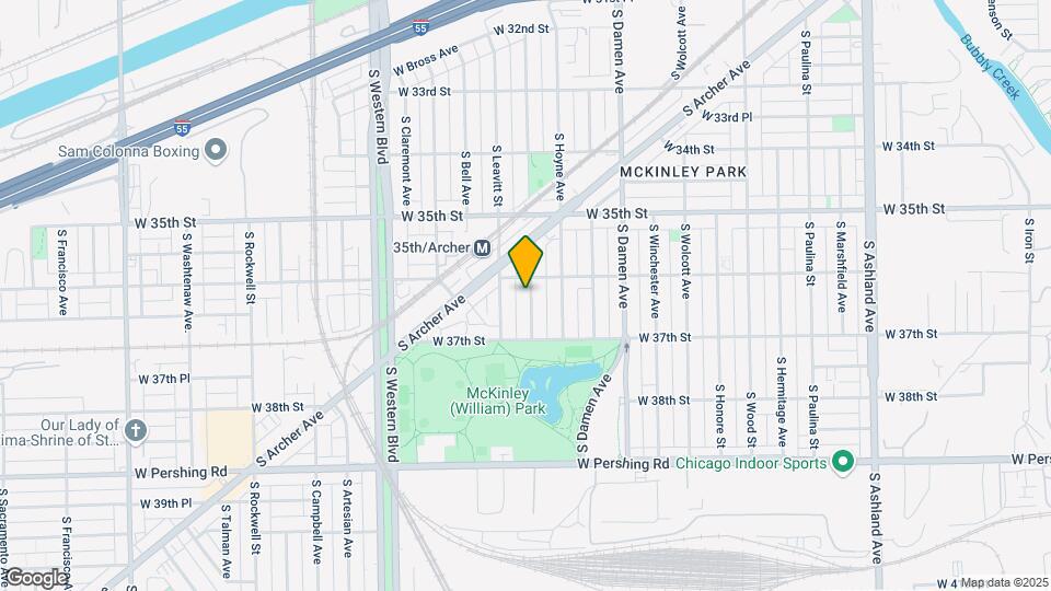 3614 S Hamilton Ave Map and Location Details