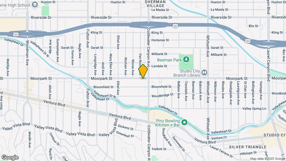 12916 Moorpark St Mapa y Detalles de la Ubicación