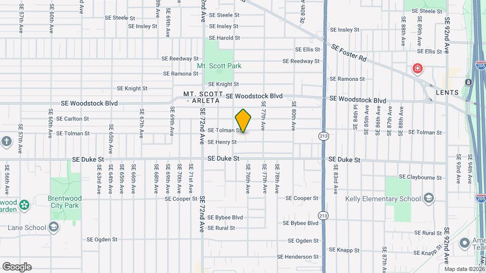 7425 SE Henry St Map and Location Details