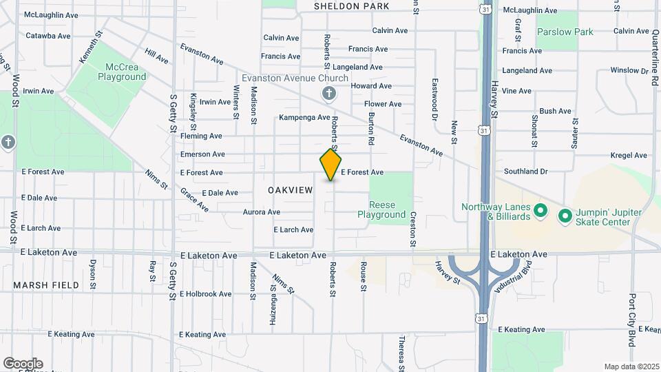 1635 Roberts St Map and Location Details