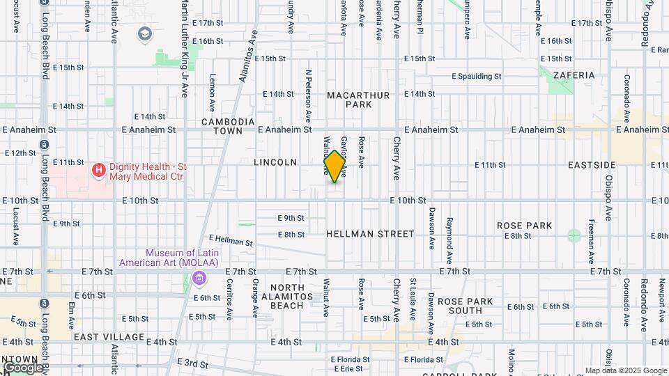 1030 Walnut Ave Map and Location Details