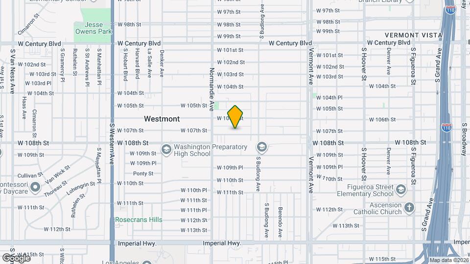 1303 W 107th St Map and Location Details