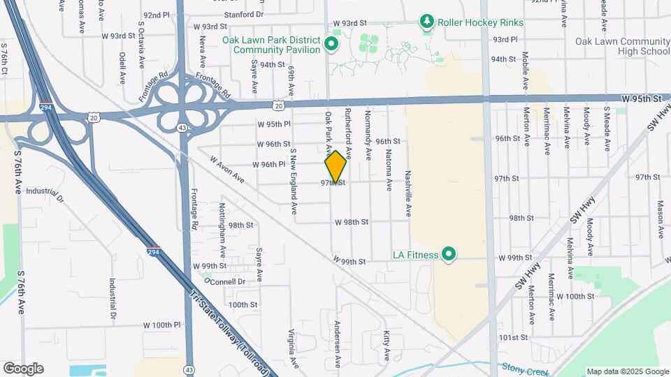 9705 Oak Park Ave Map and Location Details