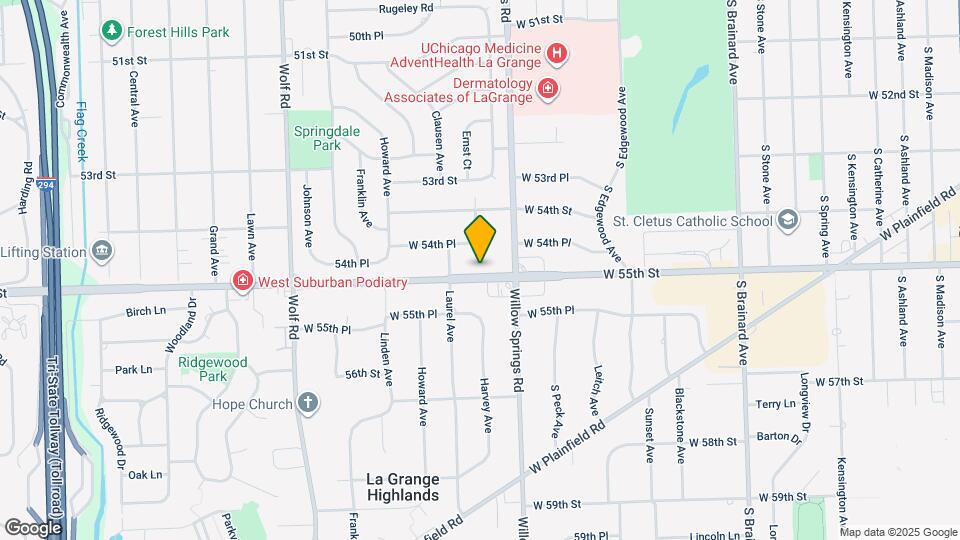 1600 W 55th St Map and Location Details