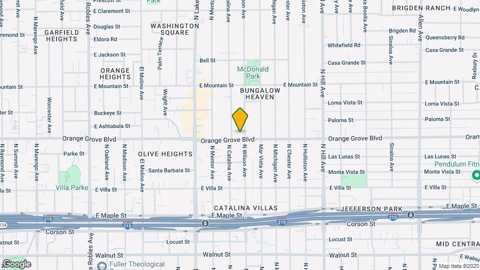 1063 E Orange Grove Blvd Map and Location Details