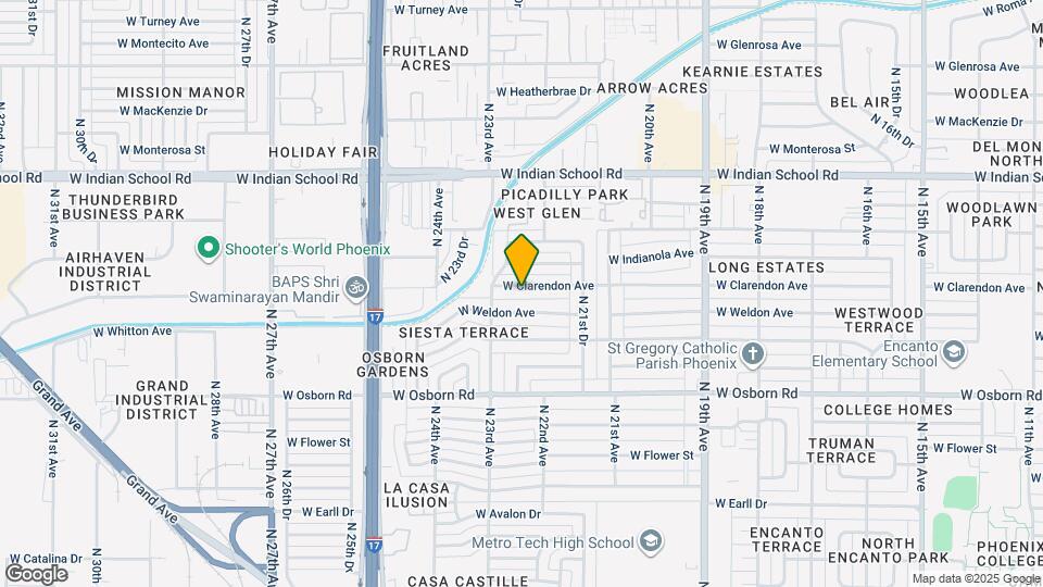 2221 W Clarendon Ave Map and Location Details