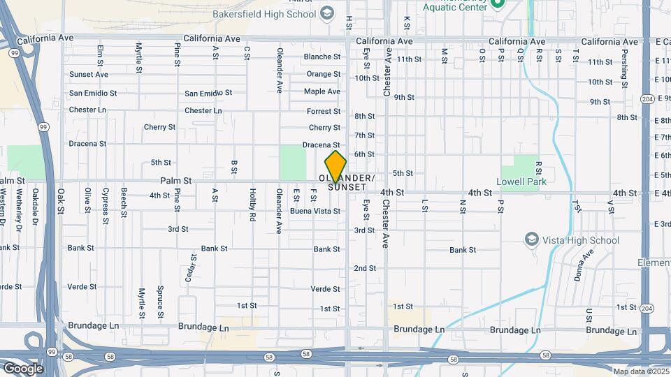 1717 Palm St Map and Location Details