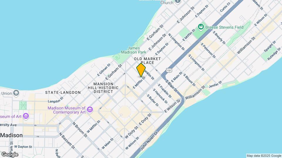 322 E Mifflin St, Unit #1 1st Floor - Basement Map and Location Details