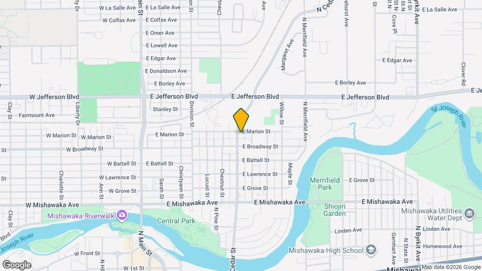 1018 N Cedar St Map and Location Details