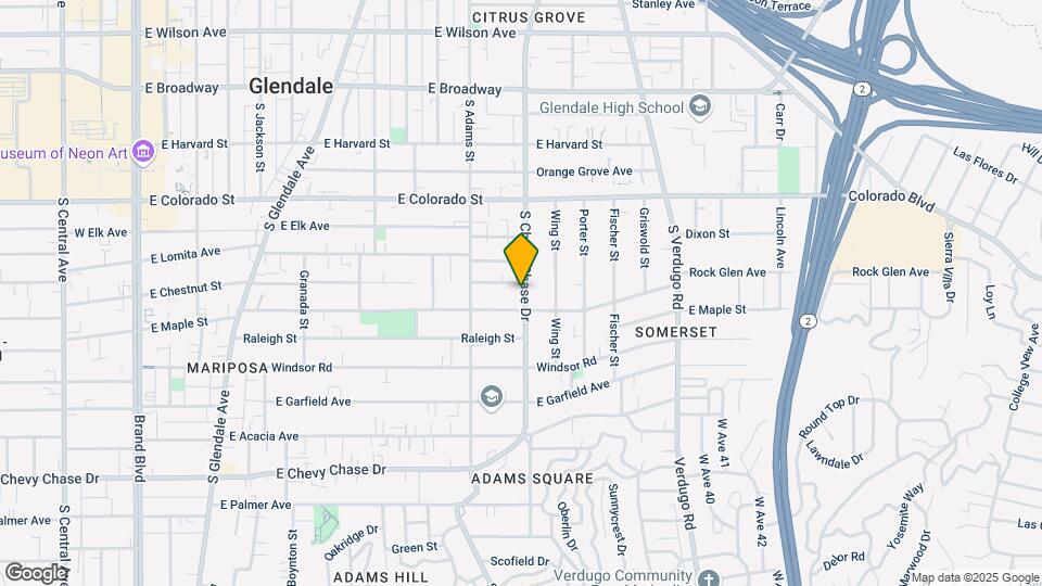 607-609 S Chevy Chase Dr Map and Location Details