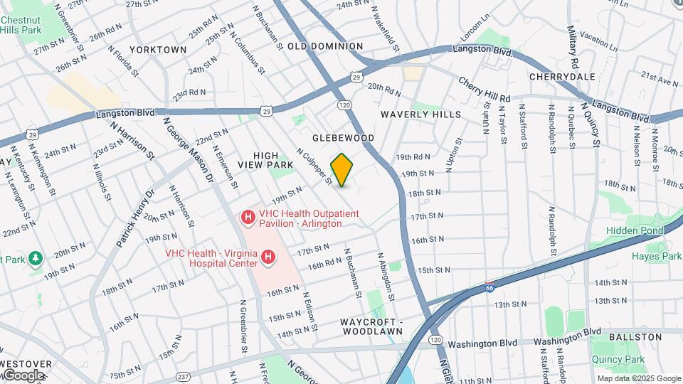 1817 N Culpeper St Mapa y Detalles de la Ubicación