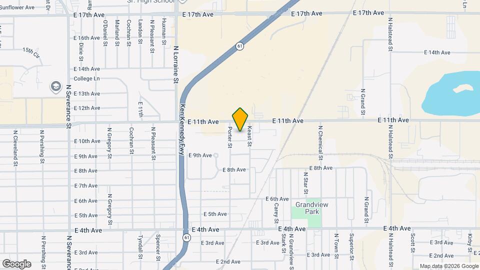 1601 E 11th Ave Map and Location Details