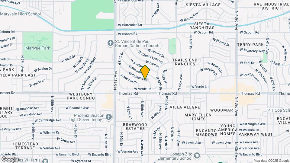 4835 W Catalina Dr Map and Location Details