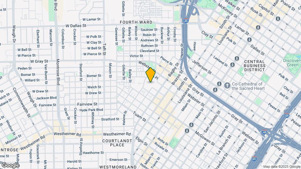 2350 Bagby St Map and Location Details