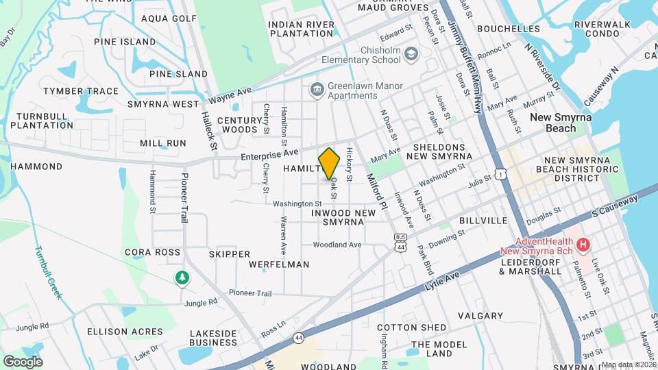 312 Oak St, Unit B Map and Location Details