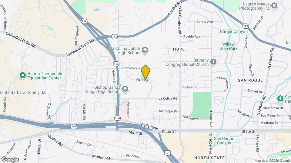 4005 Via Diego Map and Location Details