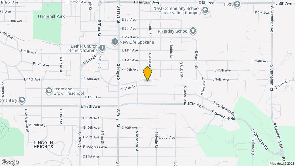 3823 E 15th Ave Map and Location Details