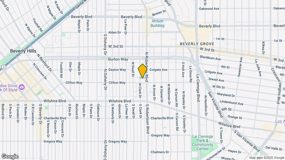 210 N Clark Dr Map and Location Details
