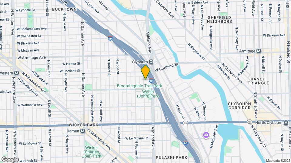 1827 N Marshfield Ave Map and Location Details