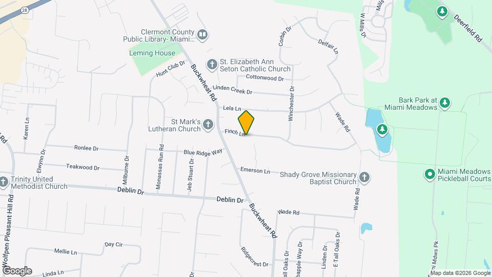 1361 Finch Ln Map and Location Details