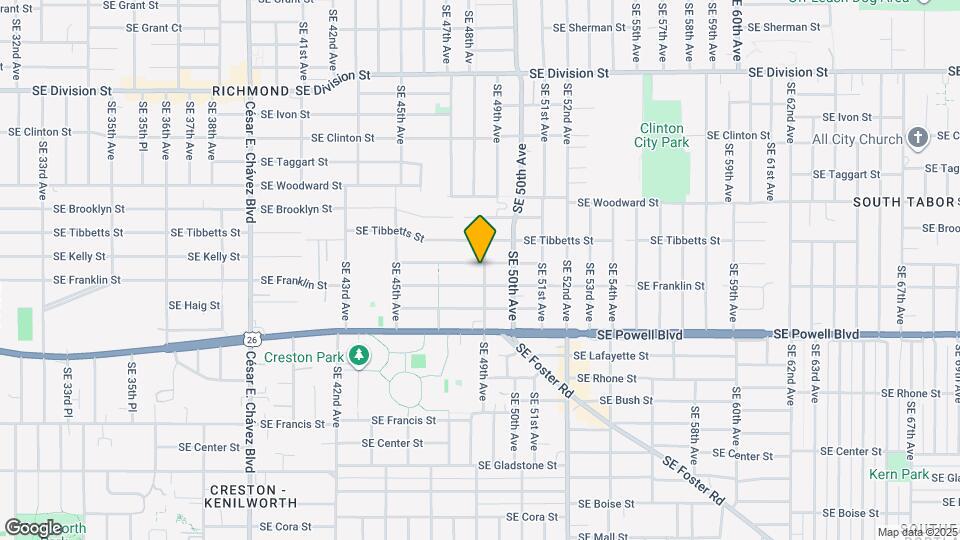 4834 SE Kelly St Map and Location Details