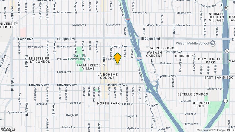 4046 Illinois St Map and Location Details