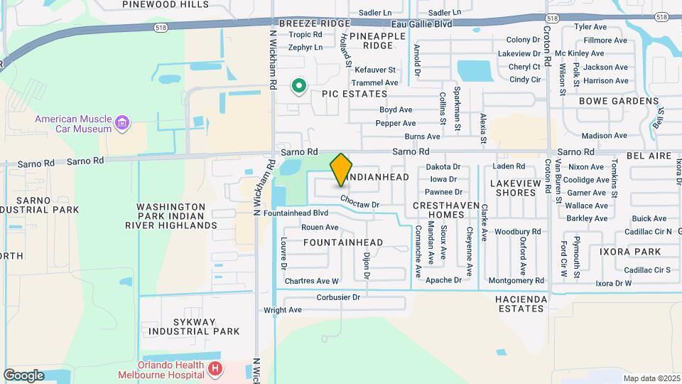 2740 Choctaw Dr Map and Location Details