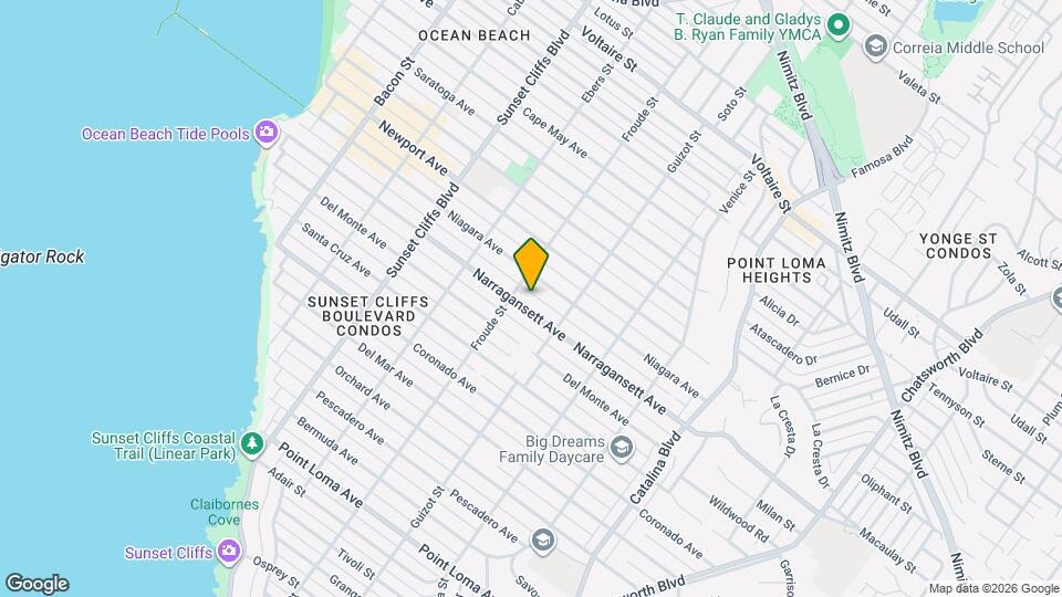 4572 Narragansett Ave, Unit # A Map and Location Details