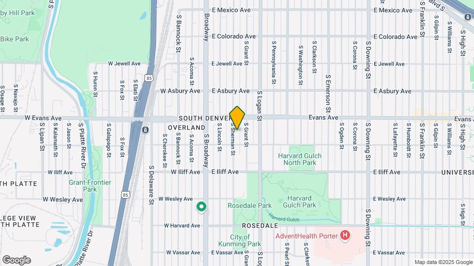 2156 S Sherman St Map and Location Details