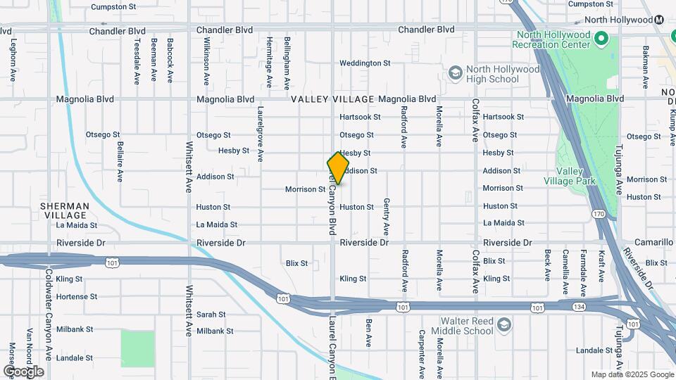 4930 Laurel Canyon Blvd Map and Location Details