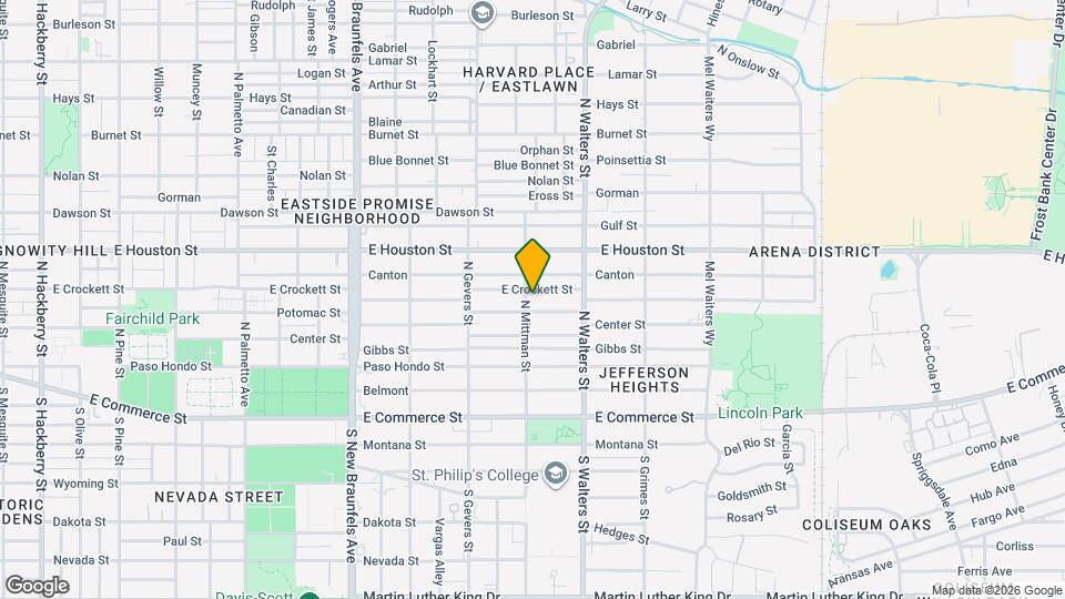 1906 E Crockett St Map and Location Details