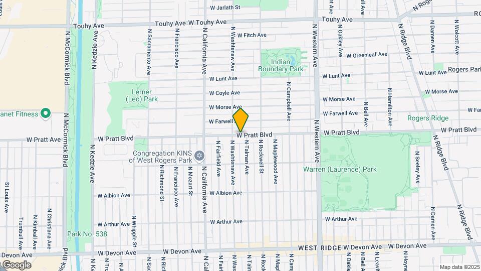 2644 W Pratt Blvd Map and Location Details