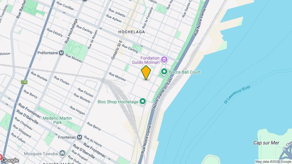 1460 Préfontaine Map and Location Details