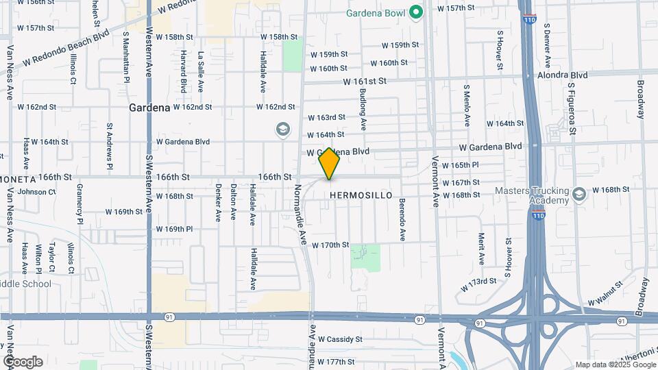 1316 W 166th St Map and Location Details