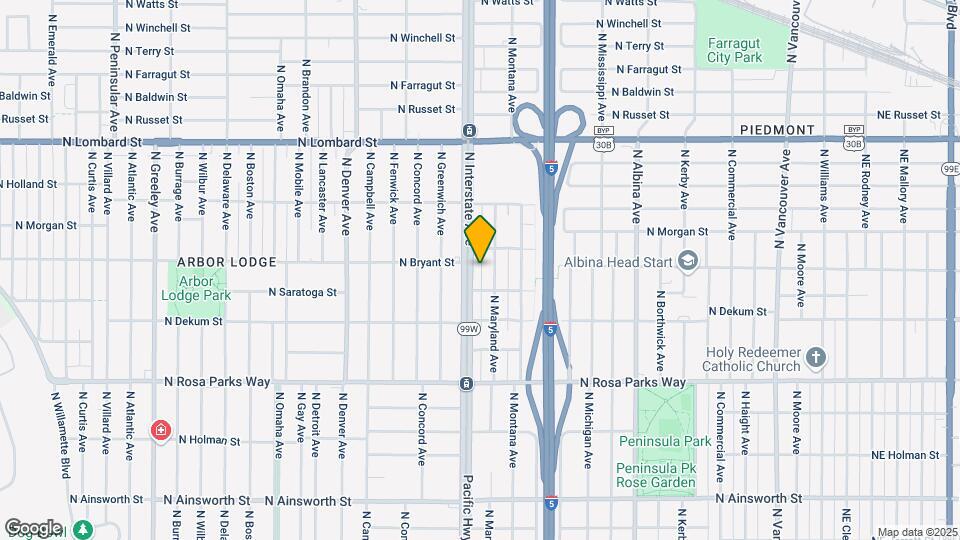 6936 N Interstate Ave Map and Location Details