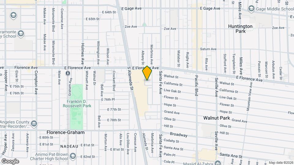 7400 Roseberry Ave Mapa y Detalles de la Ubicación