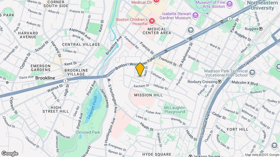 163 Hillside St, Unit 1 Map and Location Details