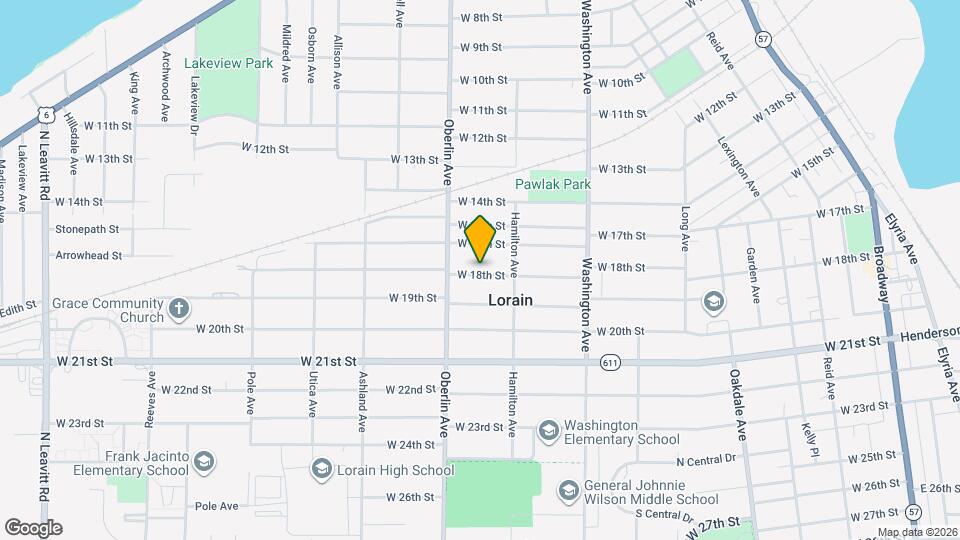 1122 W 18th St Map and Location Details