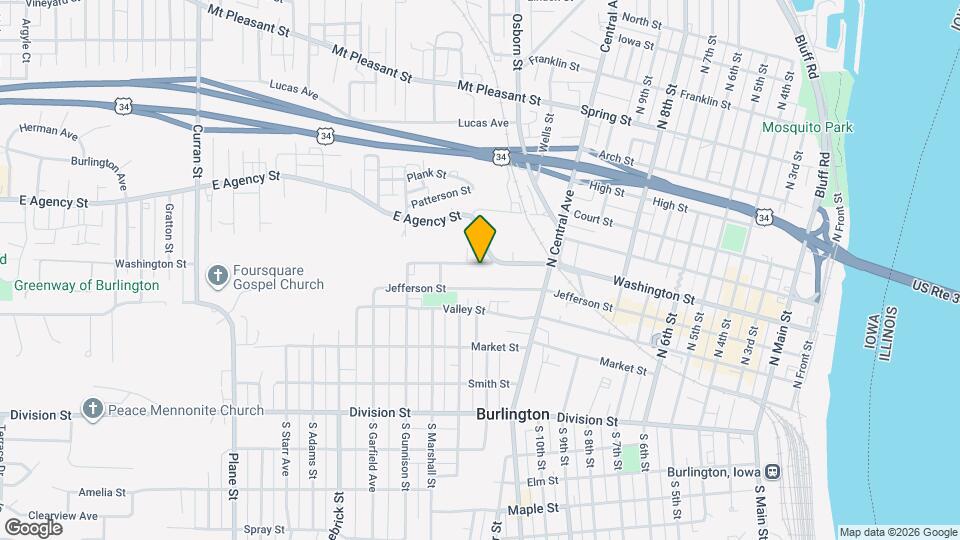 1225 Washington St, Unit Apt 1 Map and Location Details