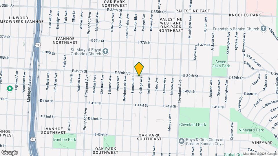 3910 College Ave Map and Location Details
