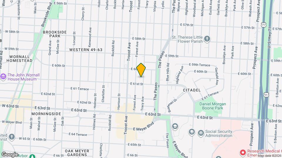 6024 Tracy Ave Map and Location Details