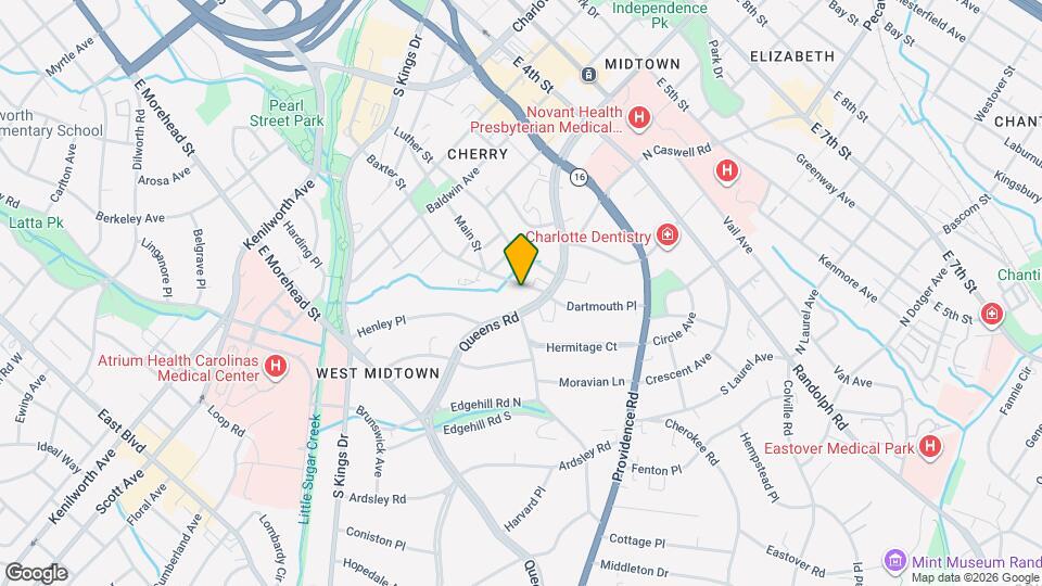 614 Queens Rd Map and Location Details