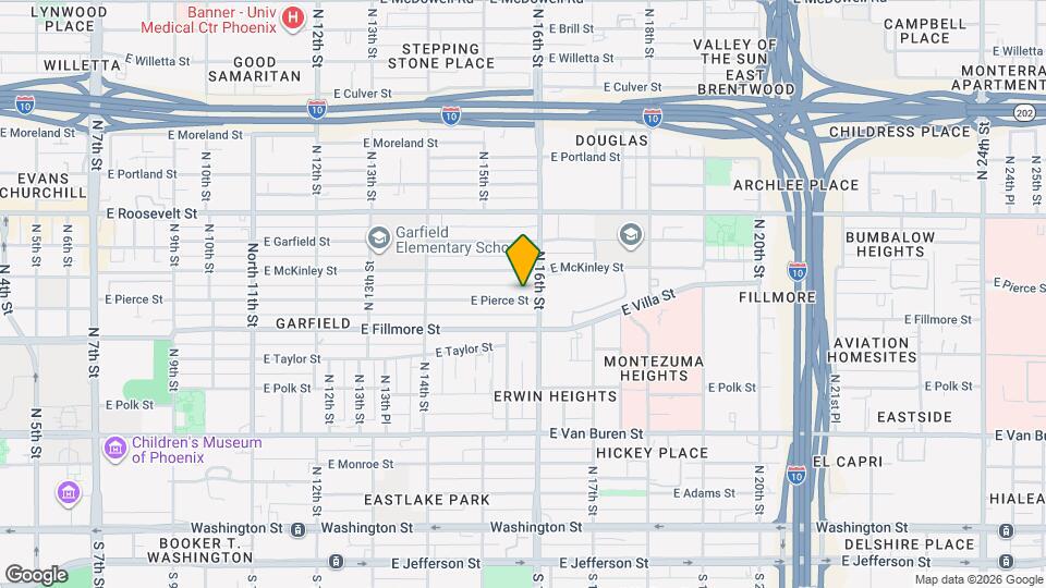 1538 E Pierce St Mapa y Detalles de la Ubicación