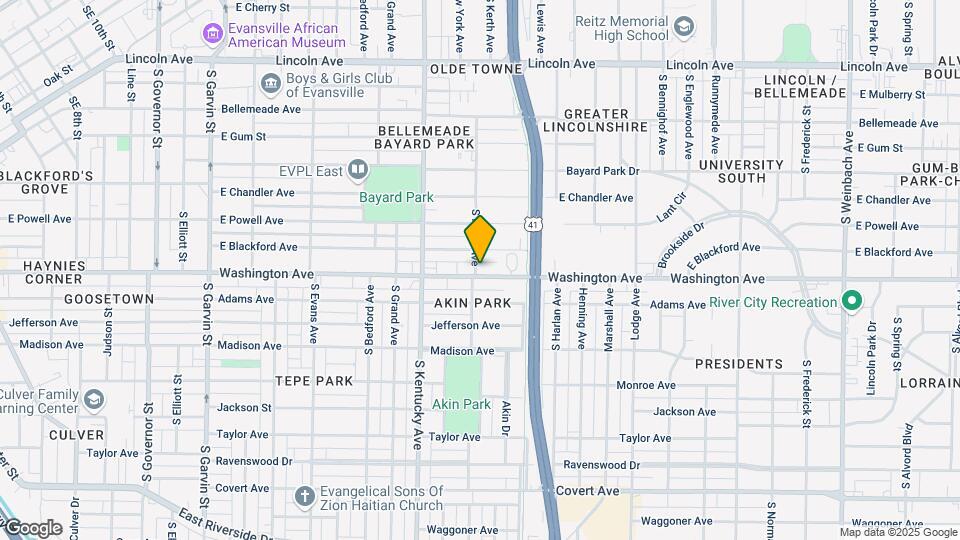 1100 Washington Ave Map and Location Details