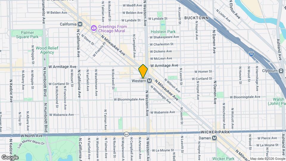 2412 W Cortland St Mapa y Detalles de la Ubicación
