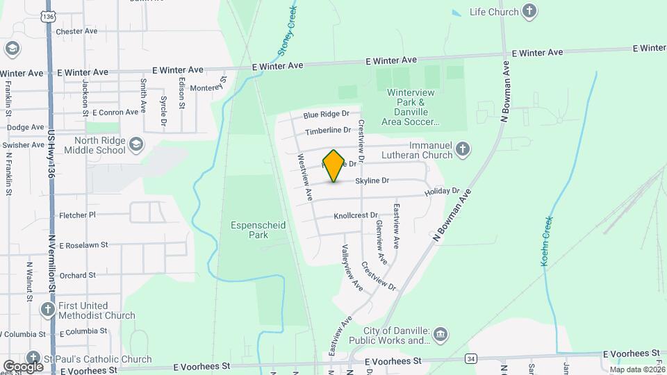 910 Skyline Dr Map and Location Details